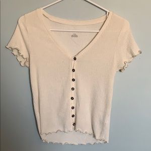 american eagle button up t shirt